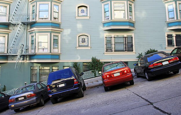 A view of a typical San Francisco road