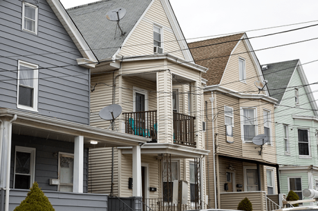 A row of houses close together